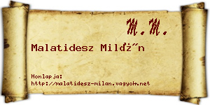 Malatidesz Milán névjegykártya